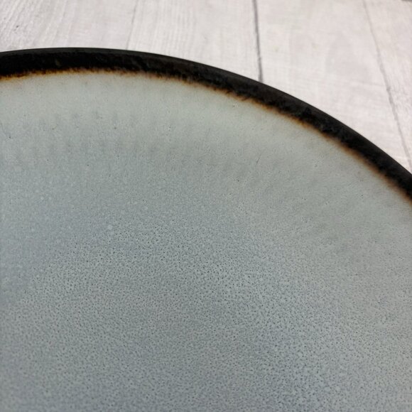 Food Network ANGELICA Light Blue Bronze Metallic Stoneware Dinner Plates Set 4 - Picture 16 of 16